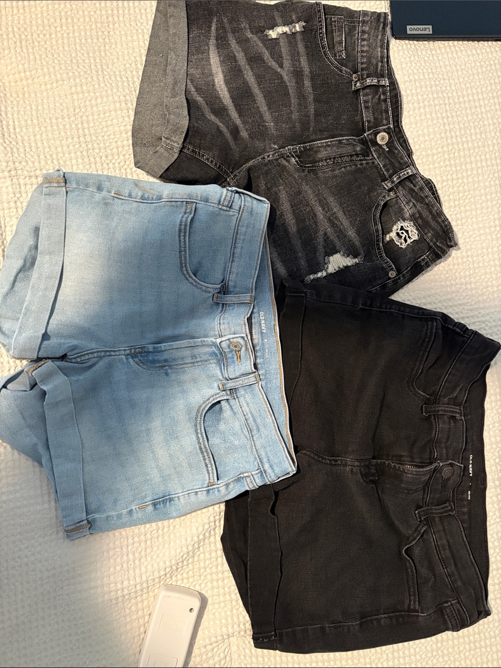 Old Navy Women's Jean Shorts - Light Blue, Black, Charcoal